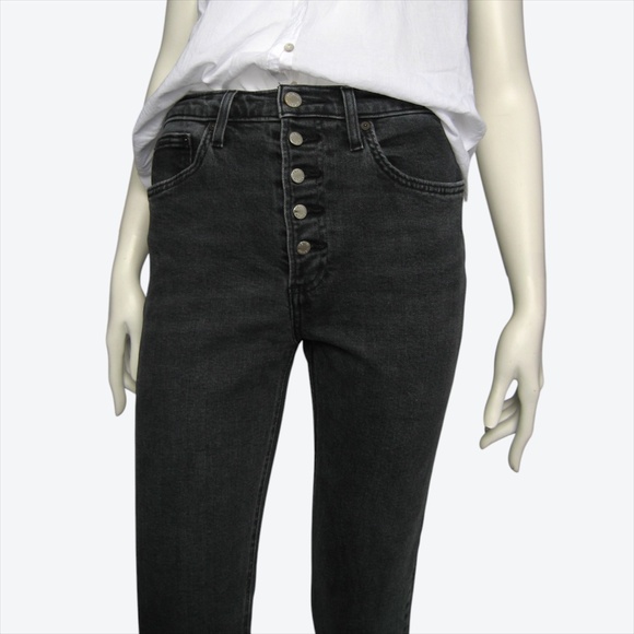 DENIM FORUM Yoko High Waist Jeans Button Fly 28 - Picture 3 of 11